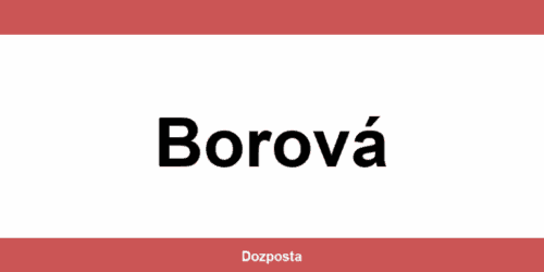DHL Express Borová – pobočky